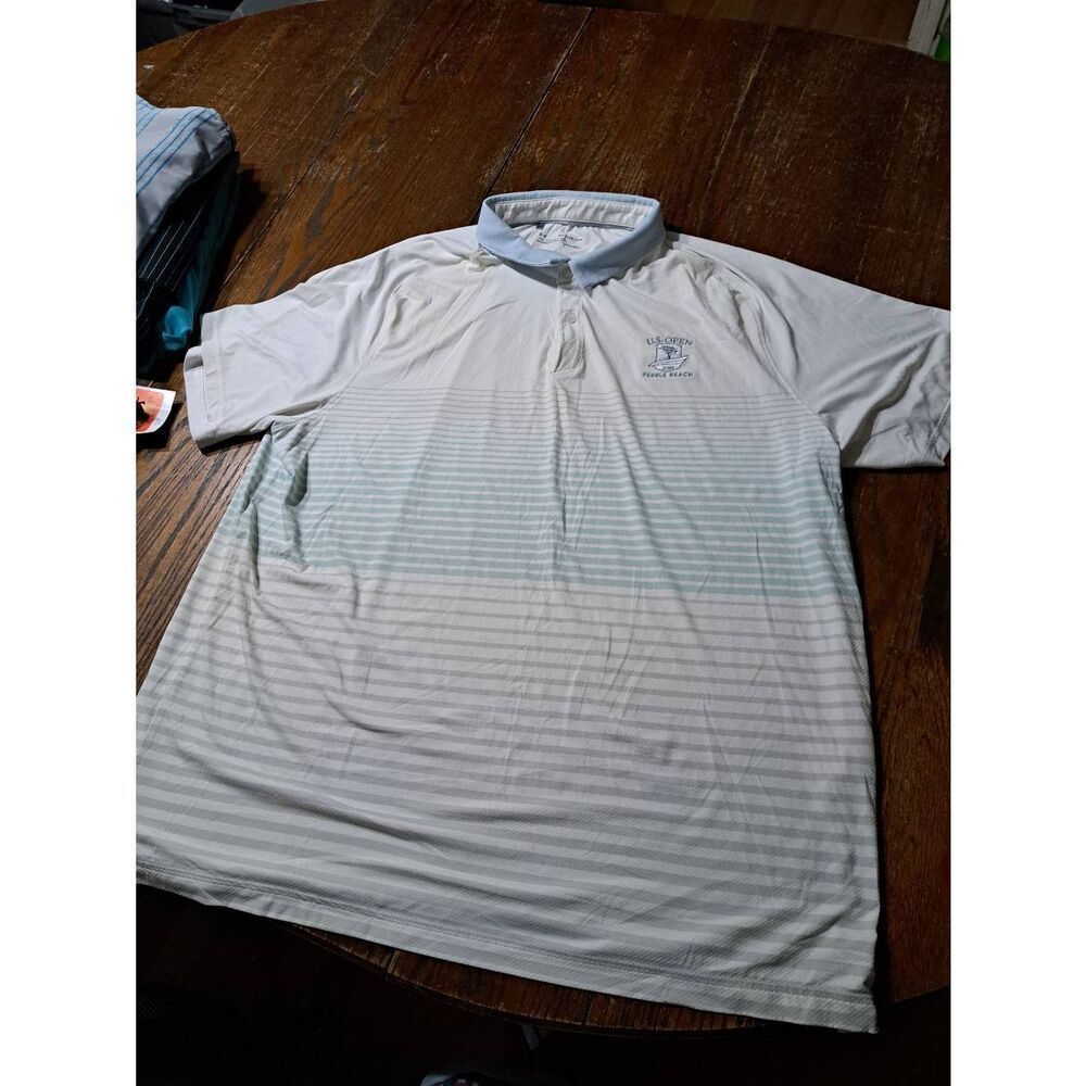 2XL Under Armour Loose Heat Gear US Open 2019 2 Button Short Sleeve Polo Shirt